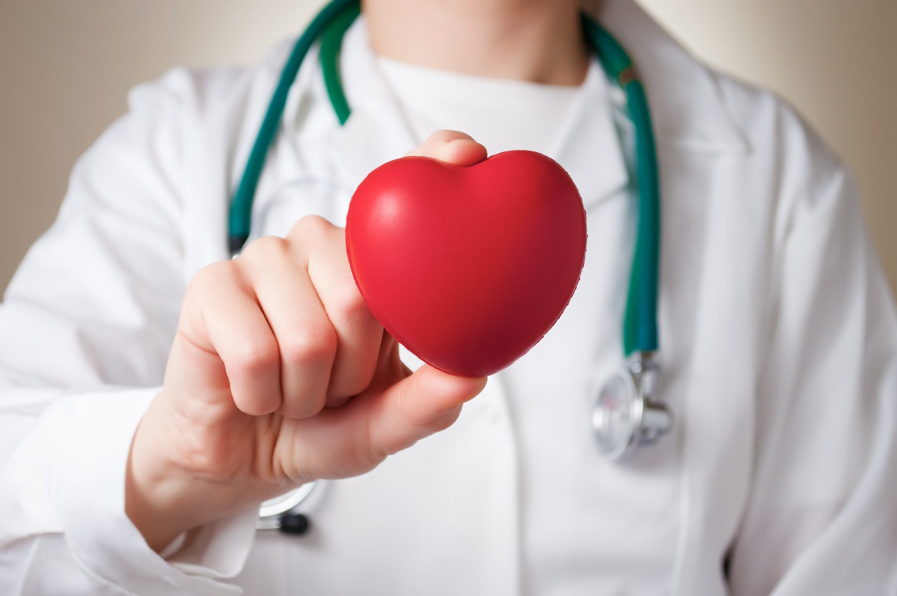 Heart in Doctor's hand representing the gift of health