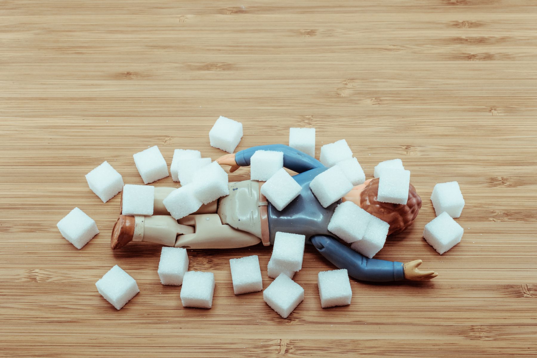 Doll man dead under sugar cubes