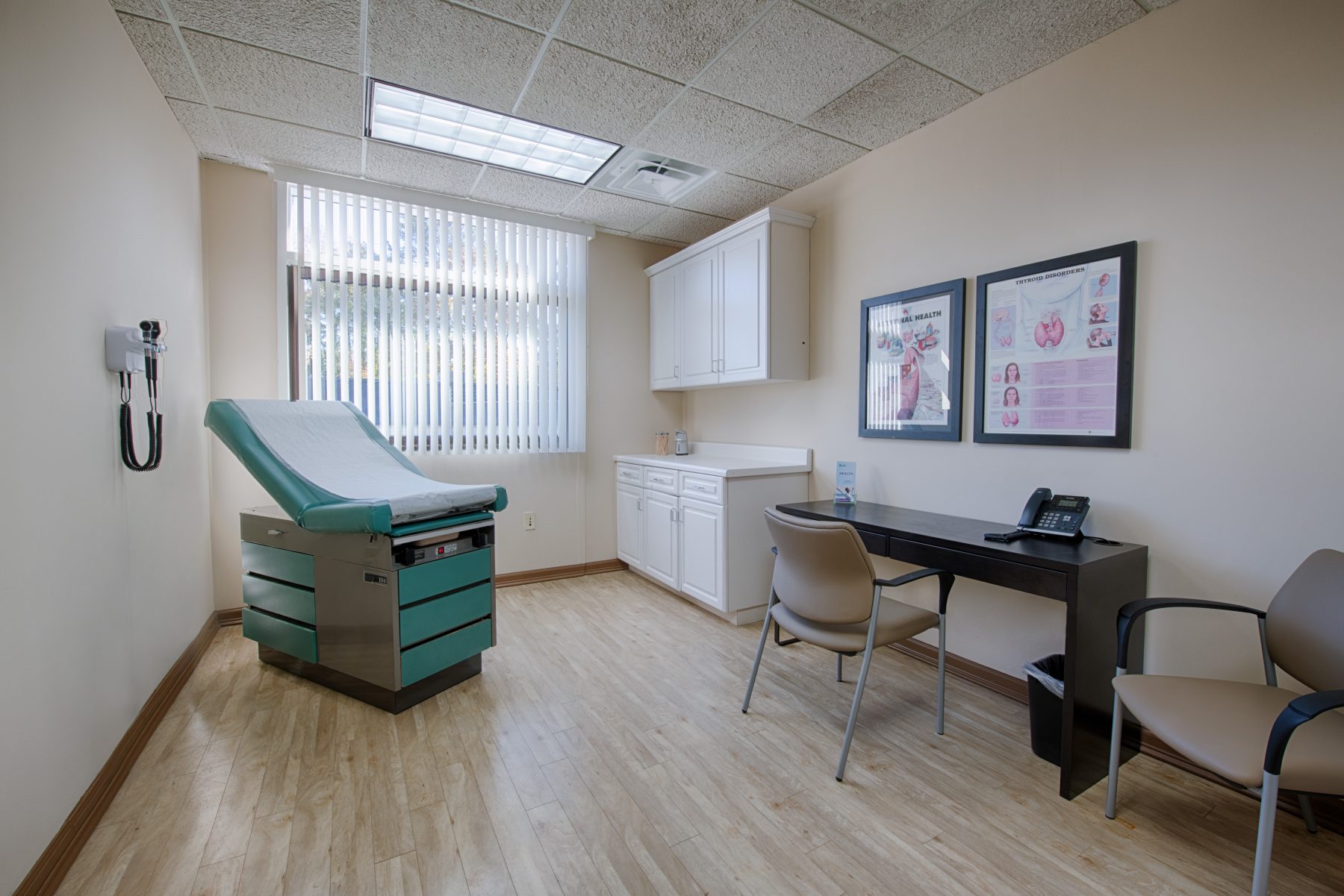 An exam room at Progressive Medical Center in Atlanta