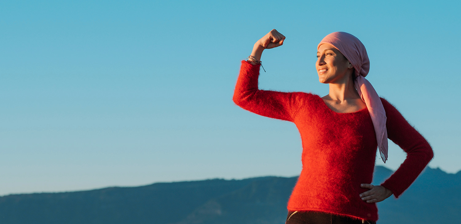 Woman with cancer challenging the world