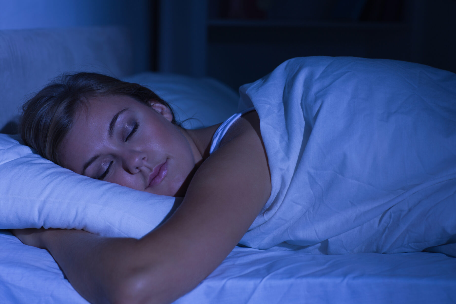 Woman having a successful night's sleep