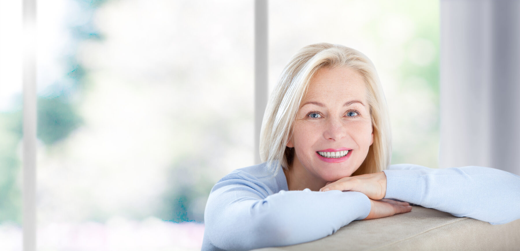 Middle Age attractive woman smiling